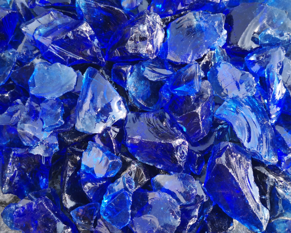 Glassteine kobaltblau - 20-40mm